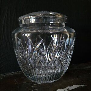 Vintage Lenox Saratoga Cut Glass Candy Jar With Lid, Biscuit Jar